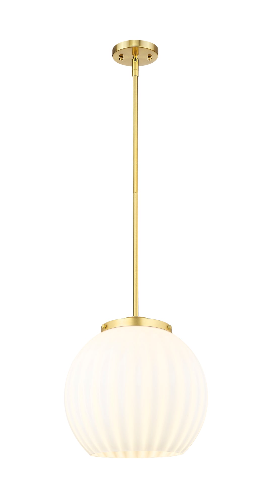 Innovations Lighting White Venetian 16" Pendant - Satin Gold