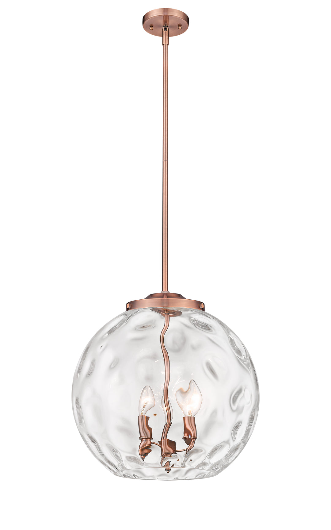 Innovations Lighting Athens Water Glass 16" Pendant - Antique Copper Pendants Innovations Lighting Clear Water Glass ; Glass Type: Clear  