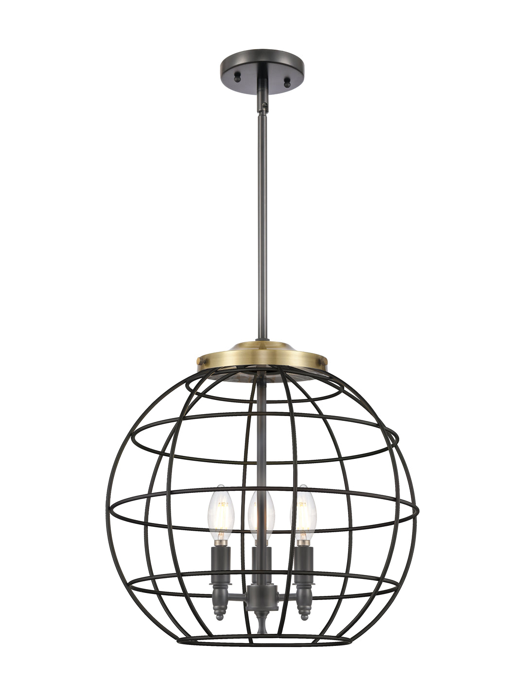 Innovations Lighting Lake Placid 16" Pendant - Black Antique Brass Pendants Innovations Lighting Default Title  