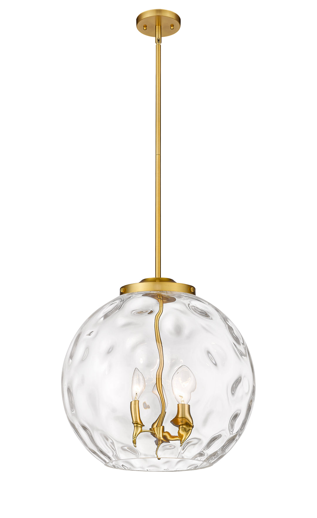 Innovations Lighting Athens Water Glass 16" Pendant - Satin Gold Pendants Innovations Lighting Clear Water Glass ; Glass Type: Clear  