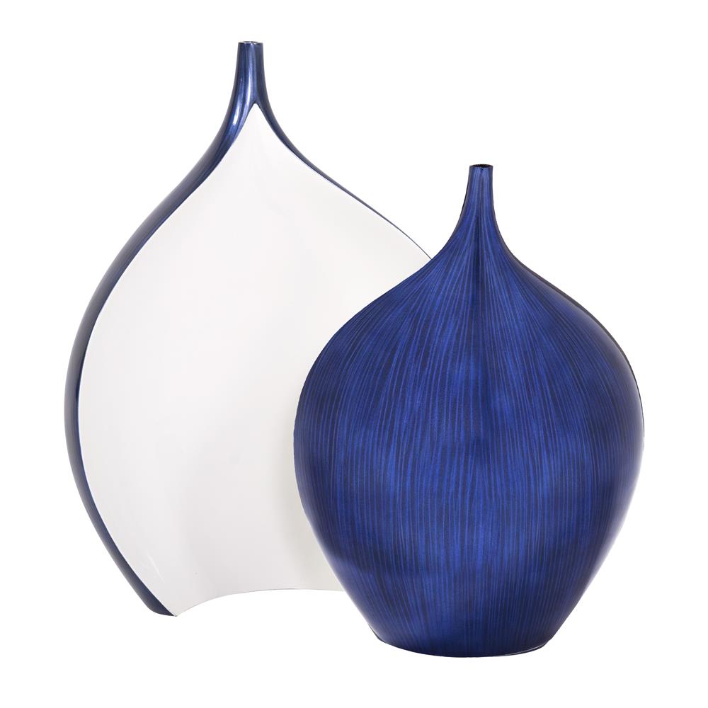 Howard Elliott Collection Cobalt Blue Wood Vase - large Vases Howard Elliott Collection   