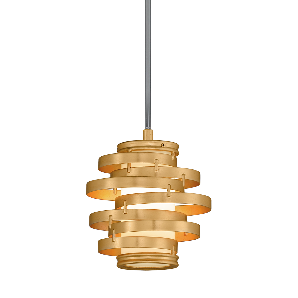 Corbett Lighting Vertigo Pendant Pendant Corbett Gold Leaf 9.5x9.25 