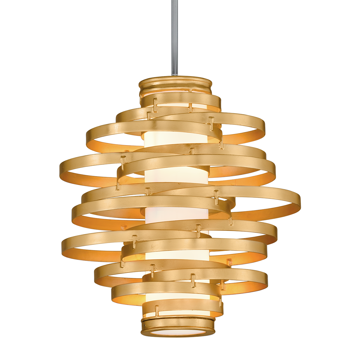 Corbett Lighting Vertigo Pendant Pendant Corbett Gold Leaf 18x18.5 