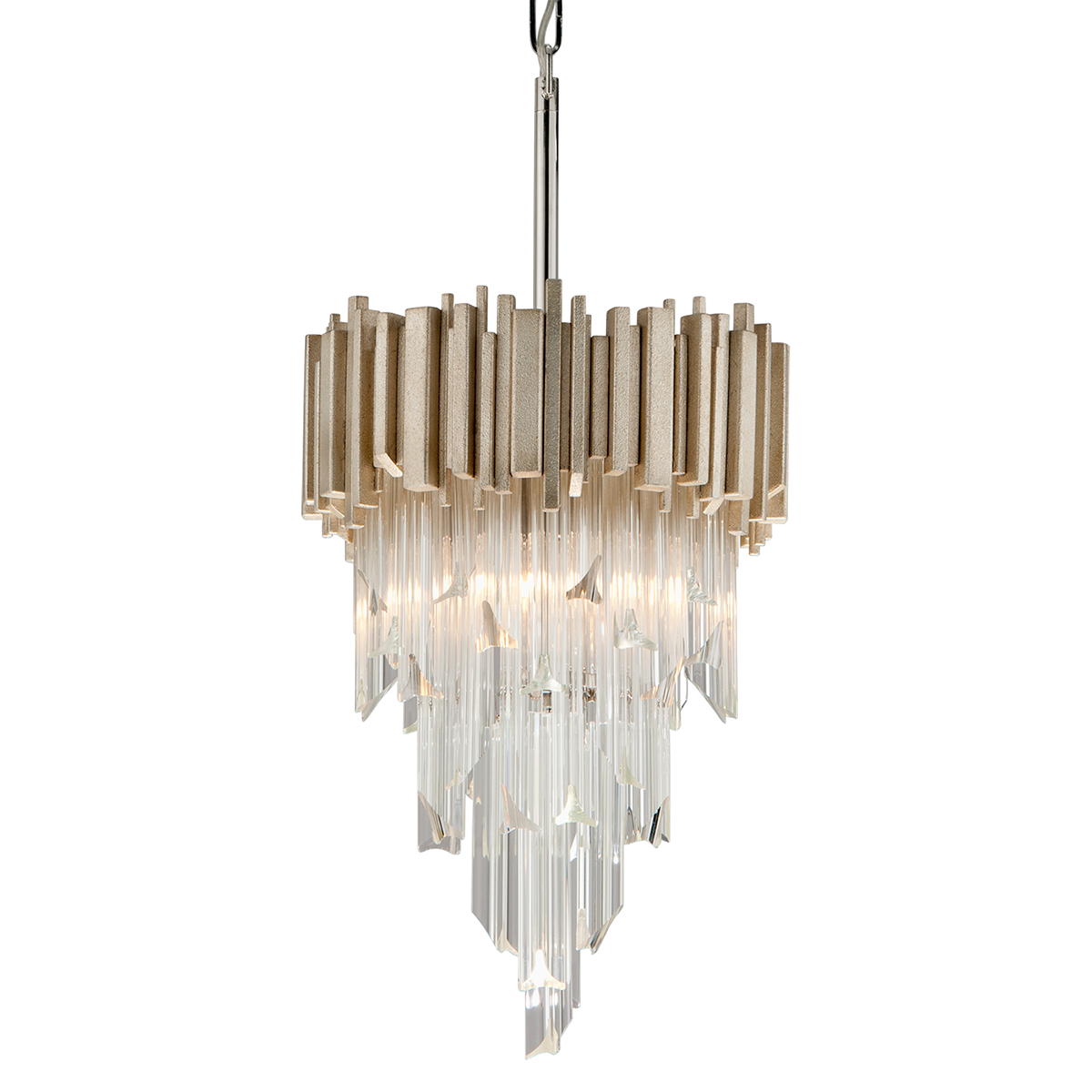 Corbett Lighting Mystique Pendant Pendant Corbett MODERN SILVER LEAF 12.25x18.5 