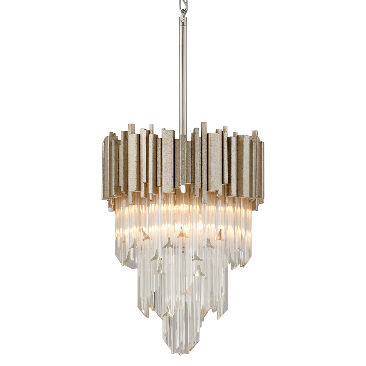 Corbett Lighting Mystique Pendant Pendant Corbett MODERN SILVER LEAF 16x25.25 