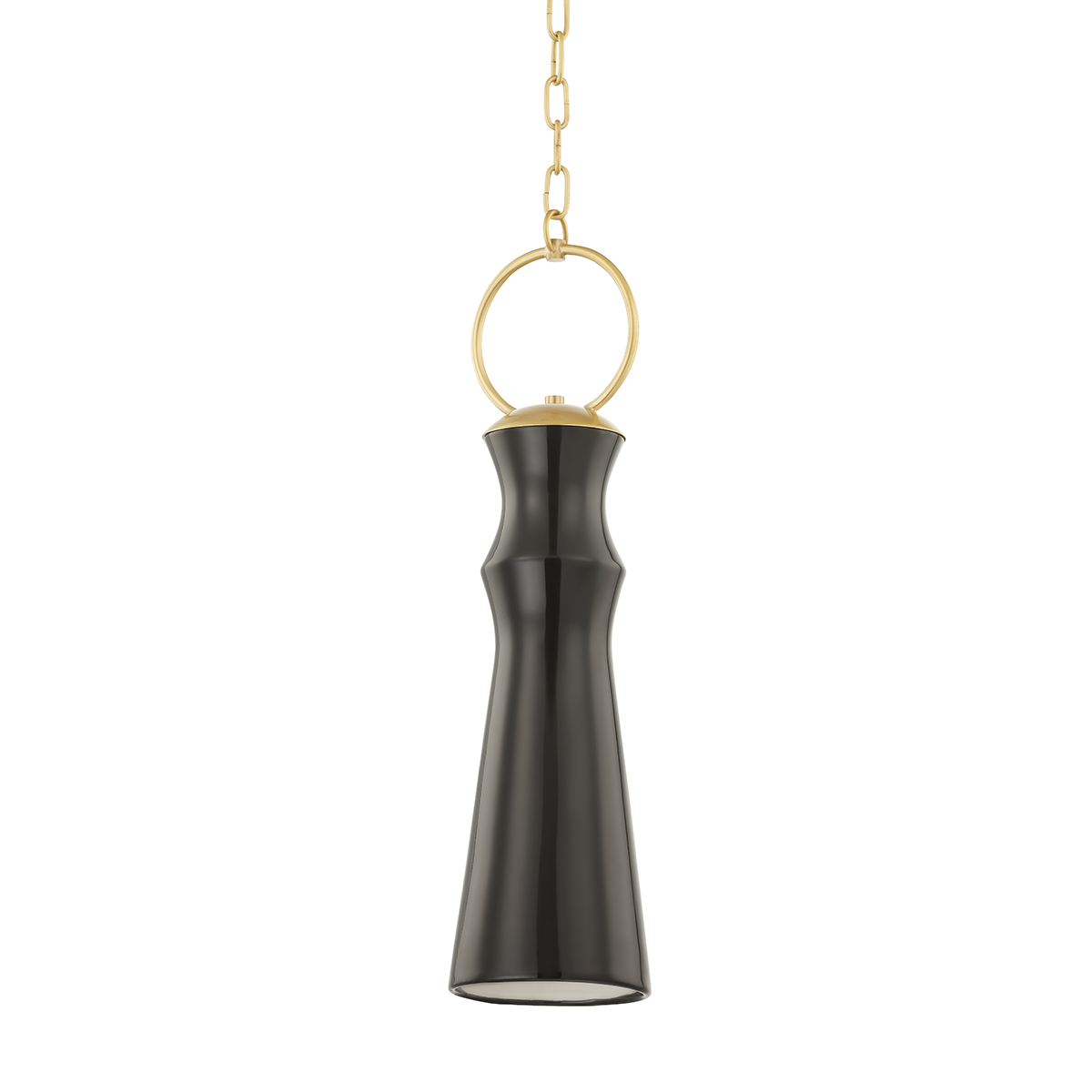 Hudson Valley Lighting Borden Pendant Pendant Hudson Valley Lighting AGED BRASS/CERAMIC GLOSS MINK  