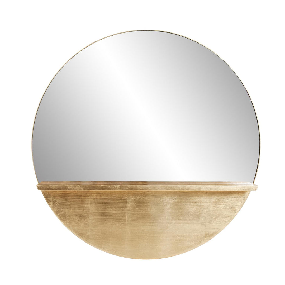 Howard Elliott Collection Emilie Guilded Mirror with Shelf Mirrors Howard Elliott Collection   