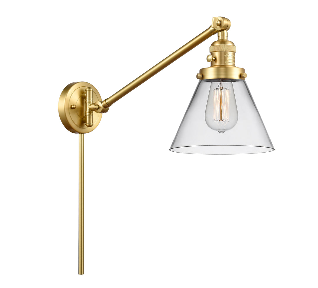 Innovations Lighting Cone 8" Swing Arm - Satin Gold