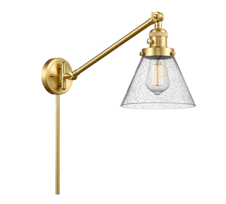 Innovations Lighting Cone 8" Swing Arm - Satin Gold