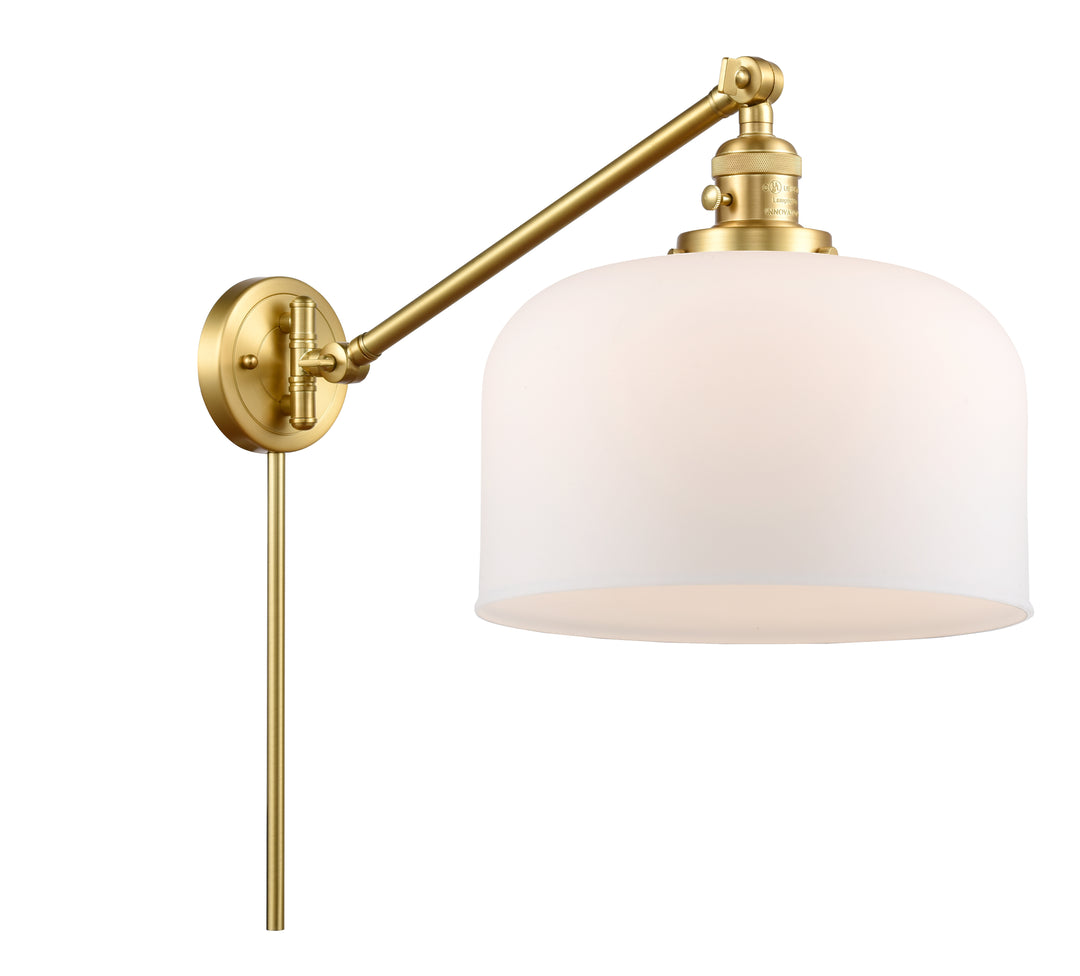 Innovations Lighting Bell 12" Swing Arm - Satin Gold Reading | Swing Arms Innovations Lighting Matte White ; Glass Type: Frosted  