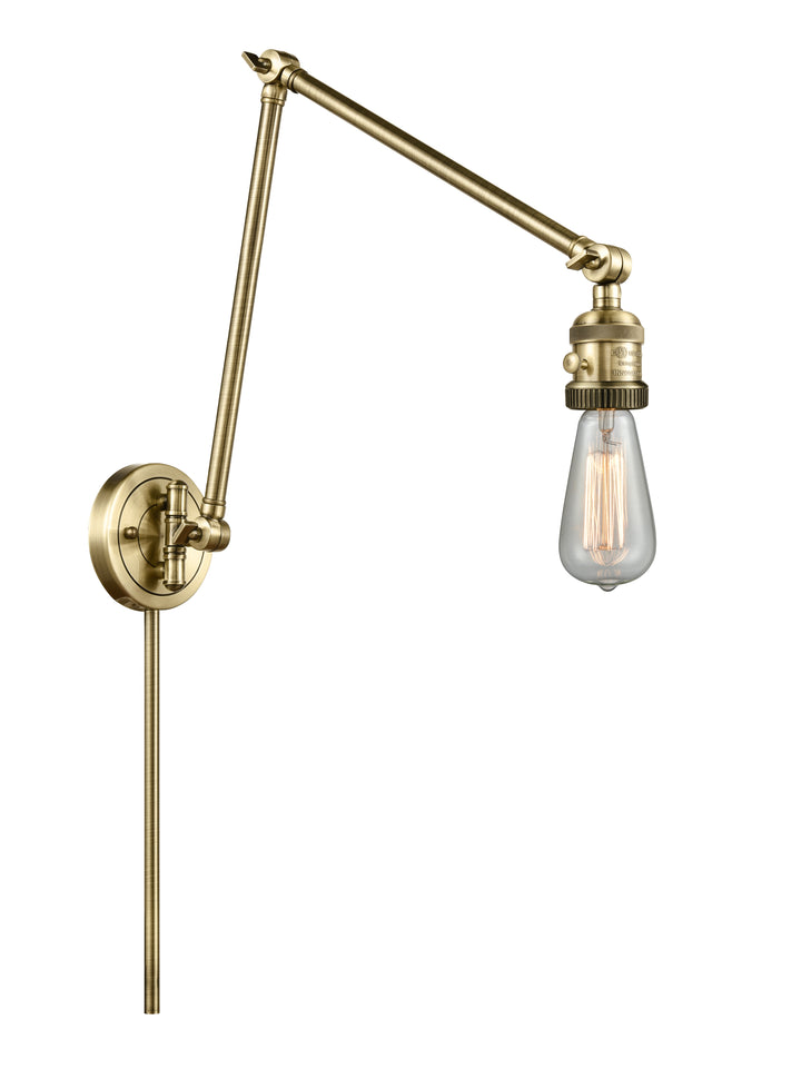 Innovations Lighting Bare Bulb Swing Arm - Antique Brass