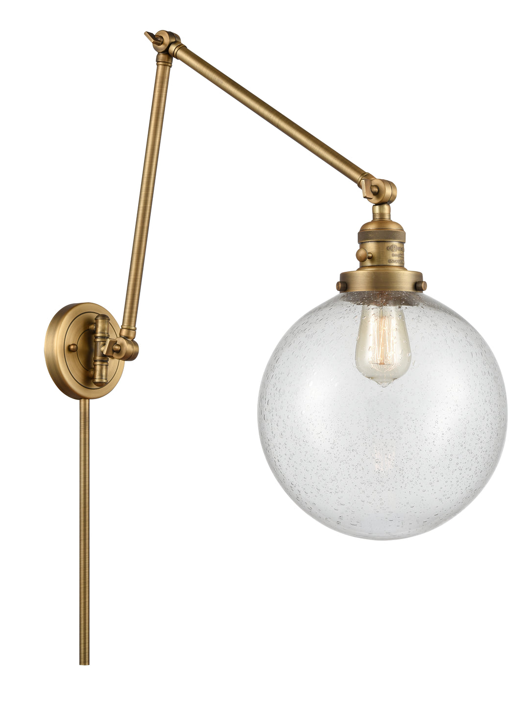 Innovations Lighting Beacon 10" Swing Arm - Brushed Brass