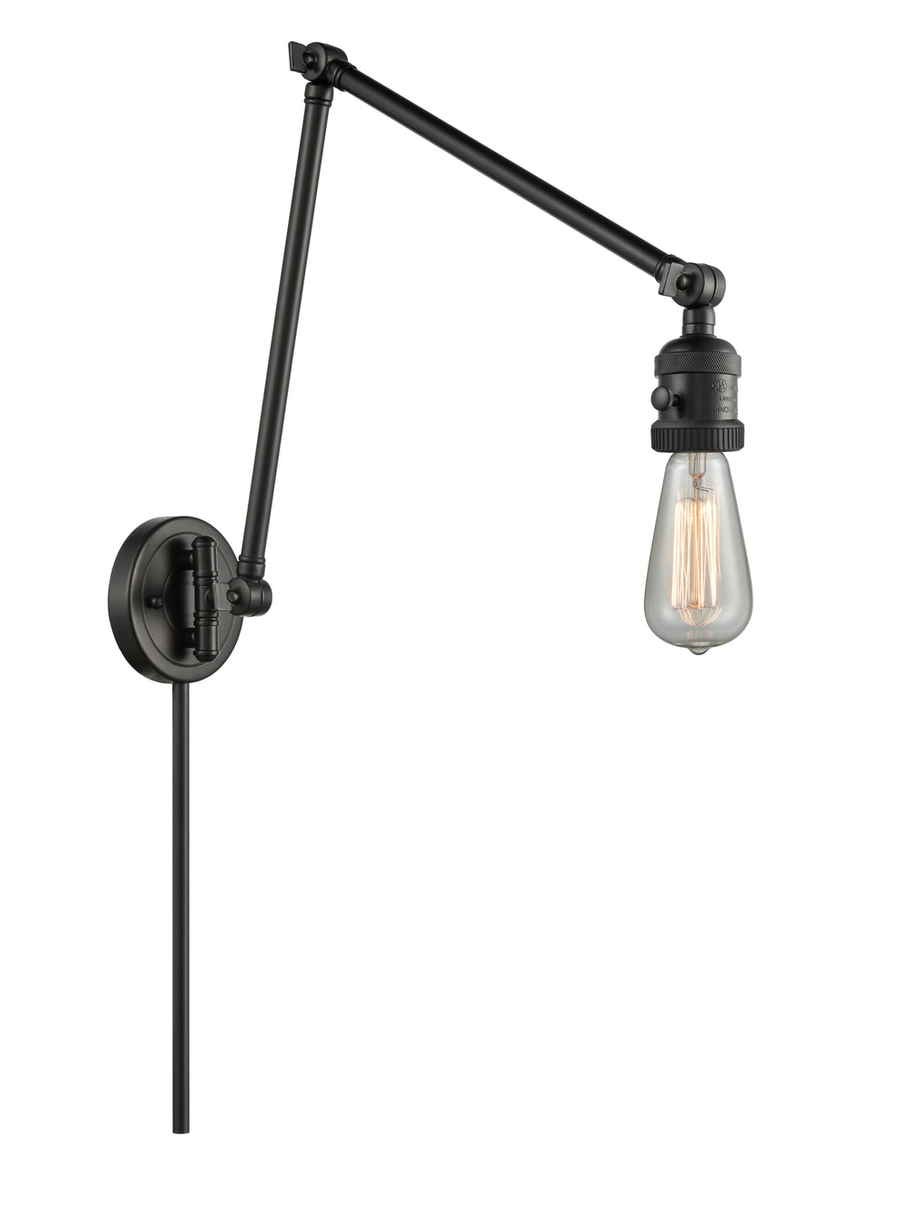 Innovations Lighting Bare Bulb Swing Arm - Matte Black Reading | Swing Arms Innovations Lighting Default Title  