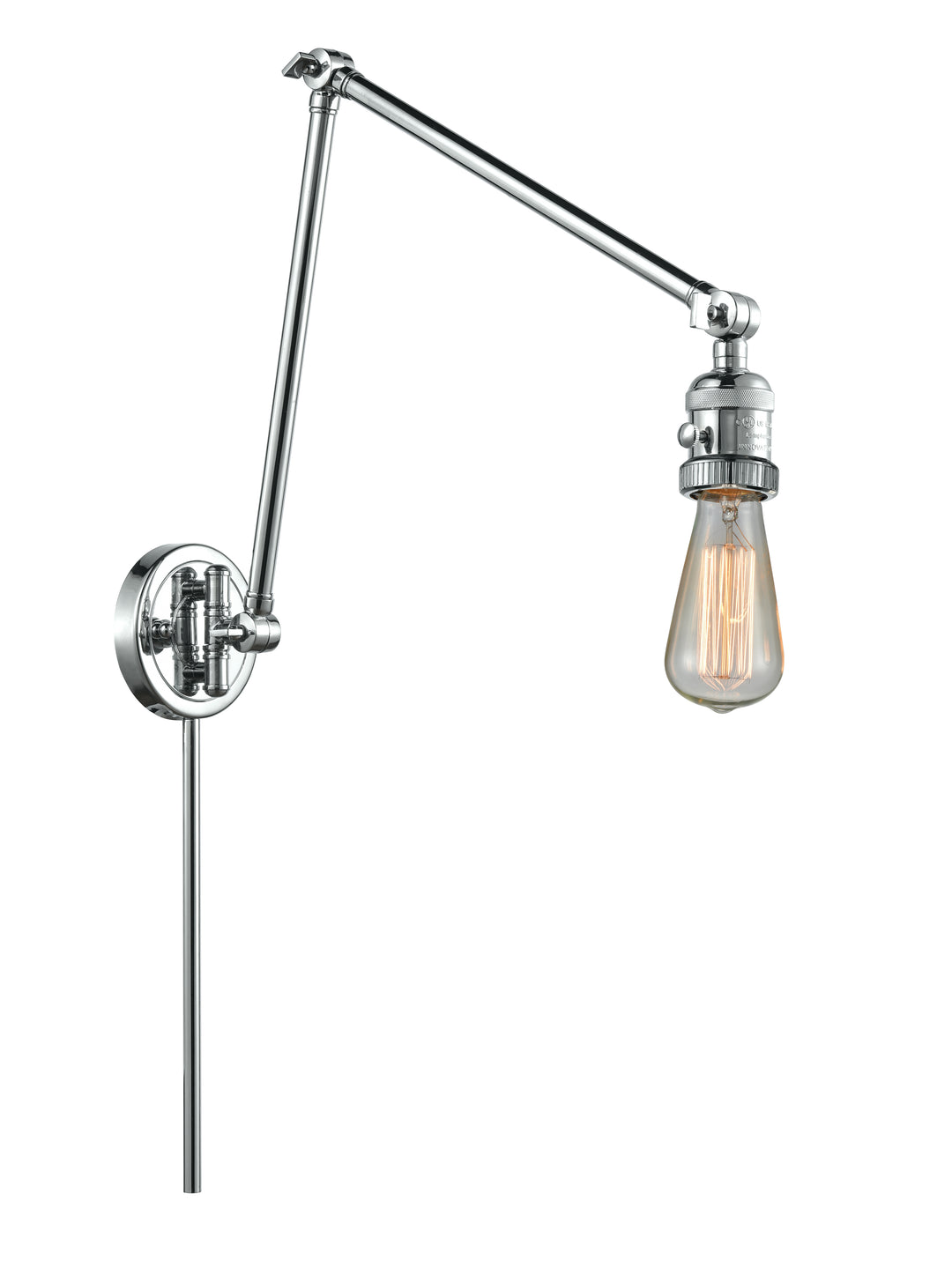 Innovations Lighting Bare Bulb Swing Arm - Polished Chrome Reading | Swing Arms Innovations Lighting Default Title  