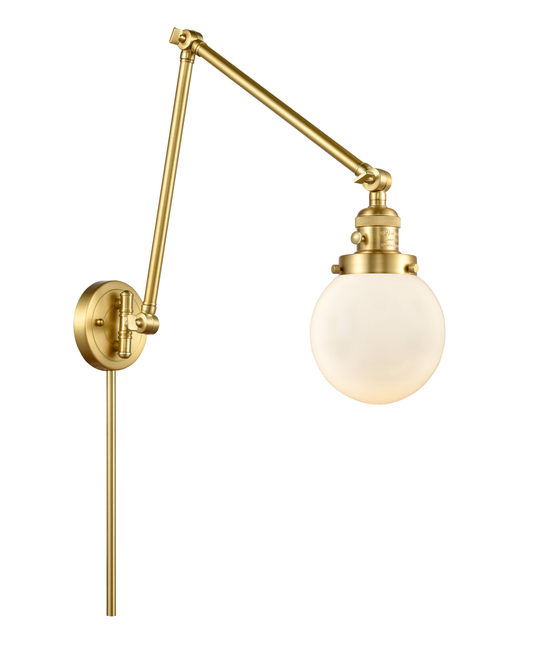 Innovations Lighting Beacon 6" Swing Arm - Satin Gold