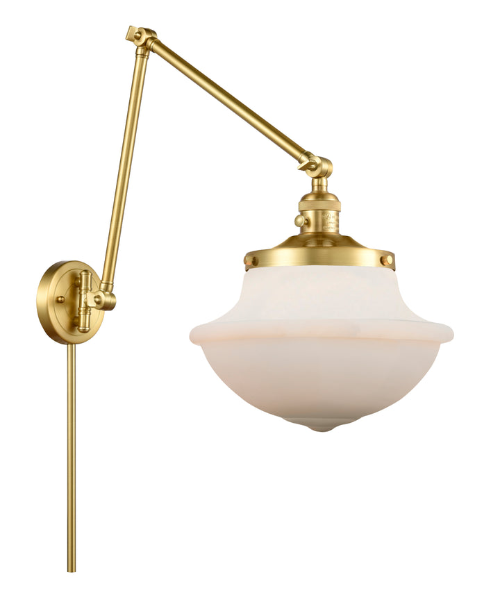 Innovations Lighting Oxford 12" Swing Arm - Satin Gold Reading | Swing Arms Innovations Lighting Matte White ; Glass Type: Frosted  