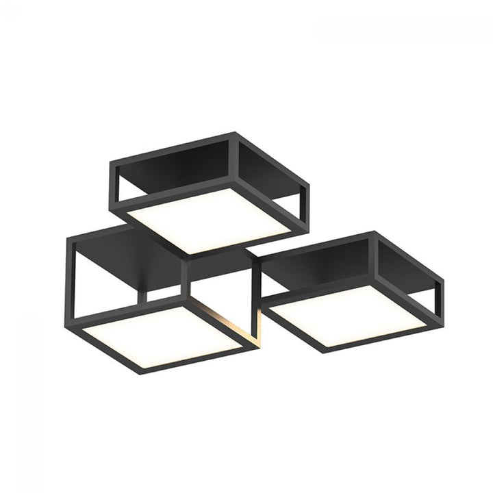 Sonneman Cubix™ 3-Light LED Surface Mount Ceiling Semi Flush Mounts Sonneman   