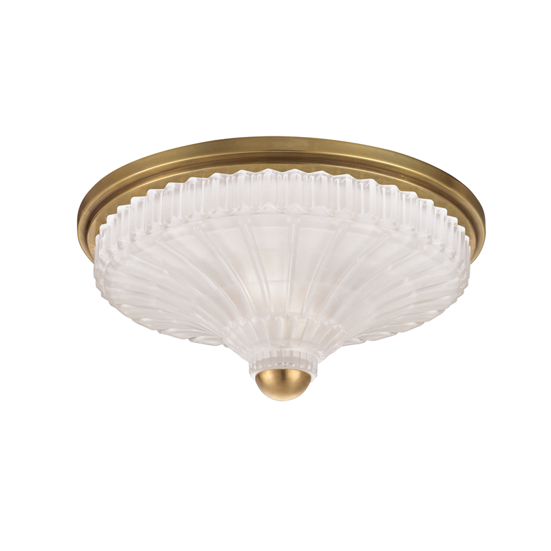 Hudson Valley Lighting Paris Flush Mount Flush Mount Hudson Valley Lighting Aged Brass  