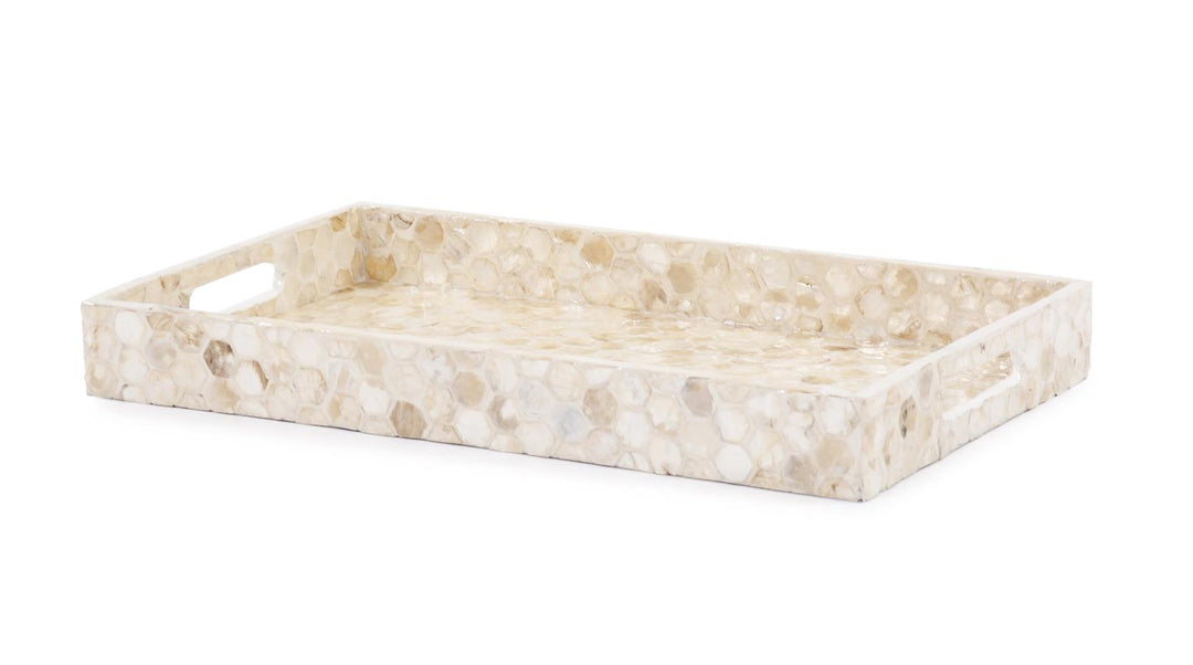 Howard Elliott Collection Rectangular Capiz Shell Tray