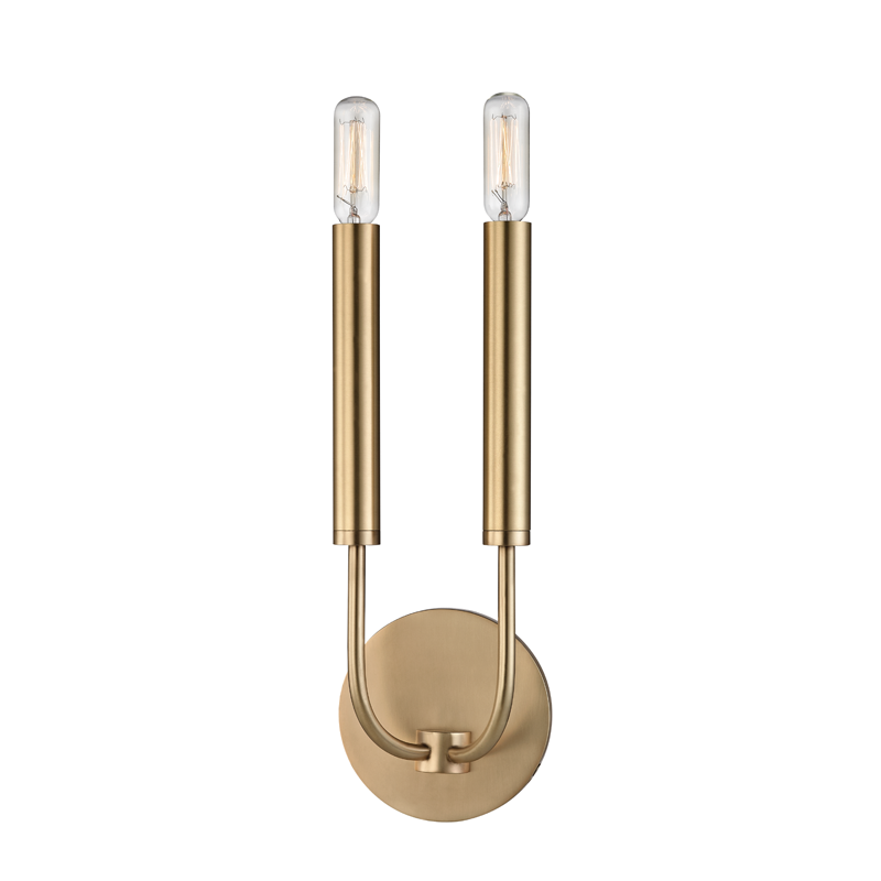 Hudson Valley Lighting Gideon Wall Sconce Wall Sconces Hudson Valley Lighting Aged Brass  