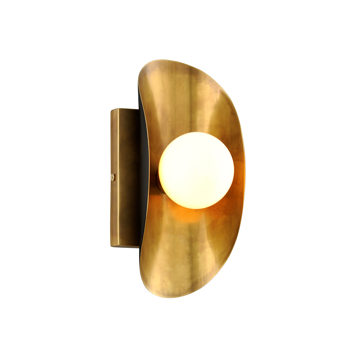 Corbett Lighting Hopper Wall Sconce Wall Sconce Corbett VINTAGE BRASS BRONZE ACCENTS 4.5x10 