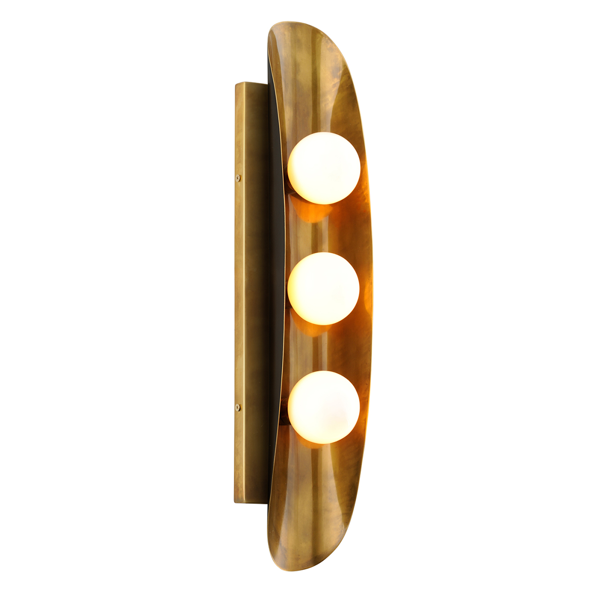 Corbett Lighting Hopper Wall Sconce Wall Sconce Corbett VINTAGE BRASS BRONZE ACCENTS 4.5x23.75 