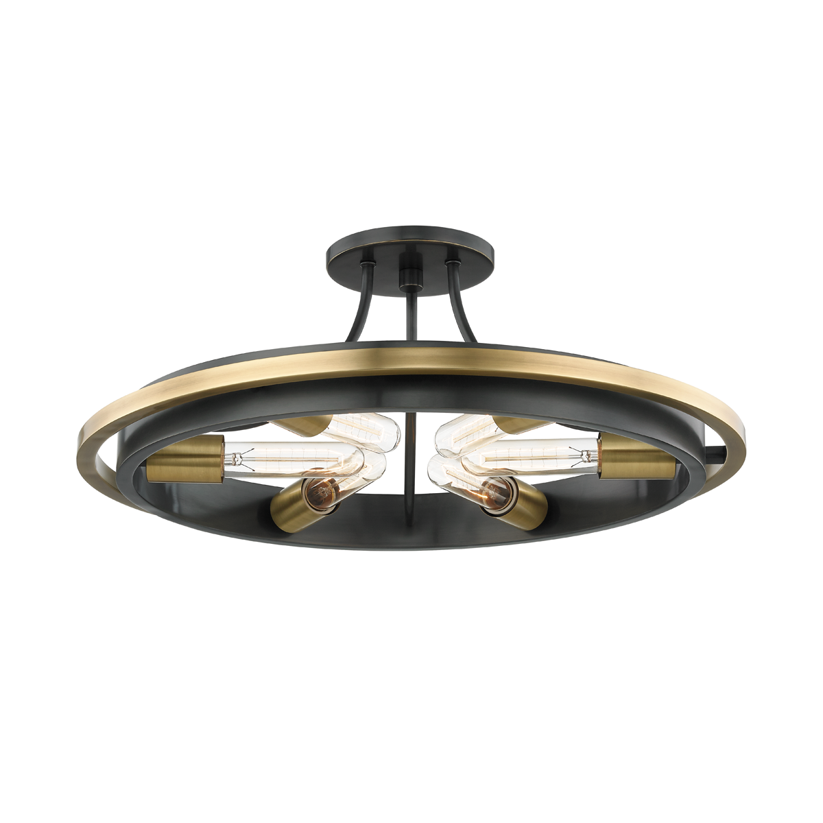 Hudson Valley Lighting Chambers Semi Flush Semi Flush Hudson Valley Lighting Aged Old Bronze  