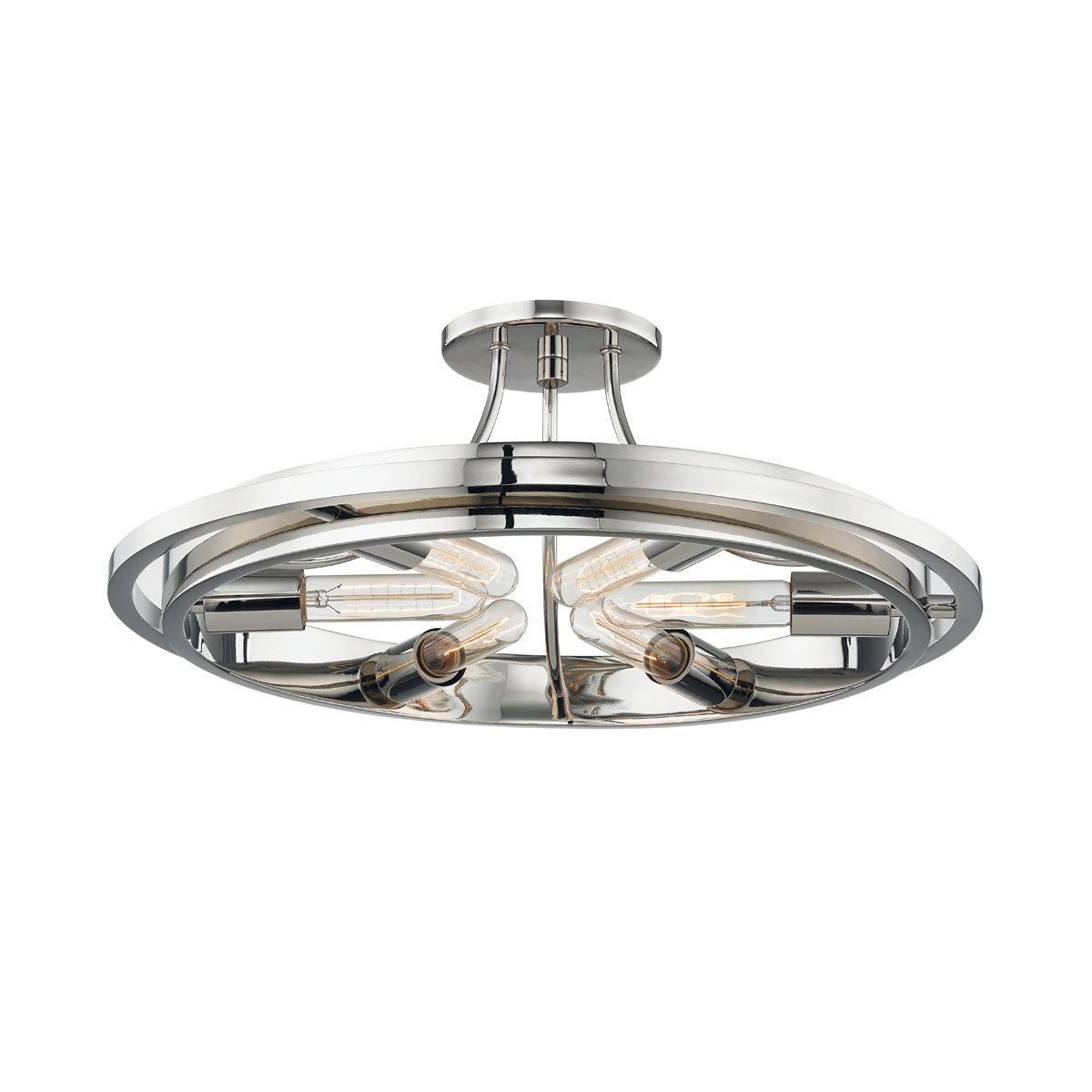 Hudson Valley Lighting Chambers Semi Flush Semi Flush Hudson Valley Lighting Polished Nickel  