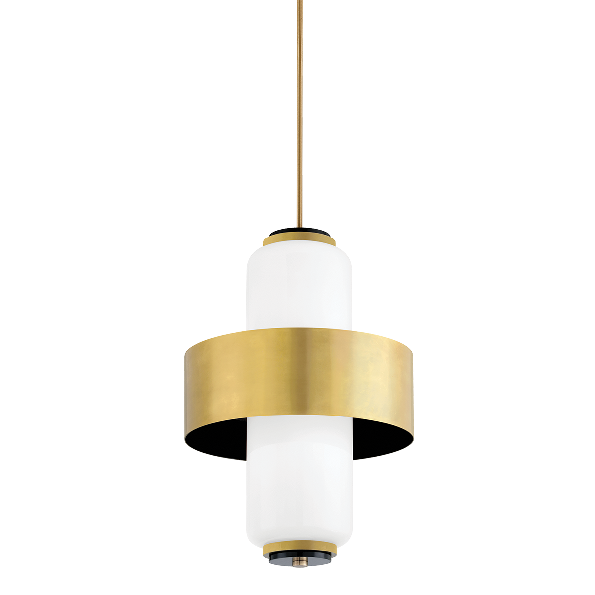 Corbett Lighting Melrose Pendant Pendant Corbett VINTAGE BRASS/SOFT BLACK 19x26 