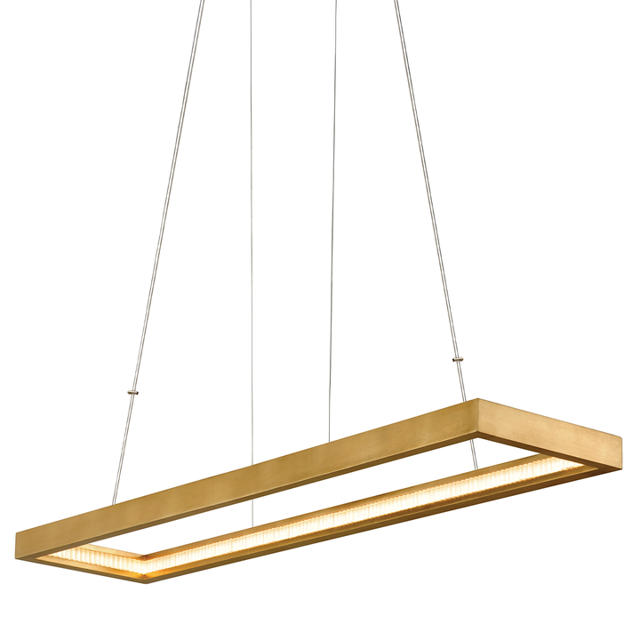 Corbett Lighting Jasmine Linear Linear Chandeliers Corbett Gold Leaf 60x14x2.5 