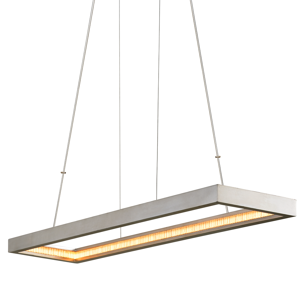 Corbett Lighting Jasmine Linear Linear Chandeliers Corbett SILVER LEAF 60x14x2.5 