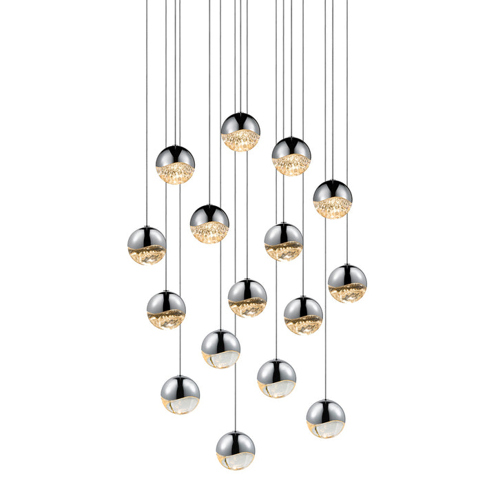 Sonneman Grapes® 16-Light Square Medium LED Pendant