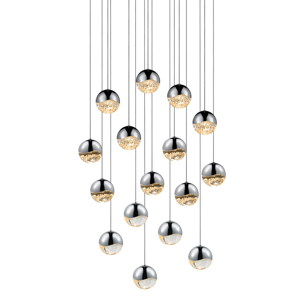 Sonneman Grapes® 16-Light Square Medium LED Pendant