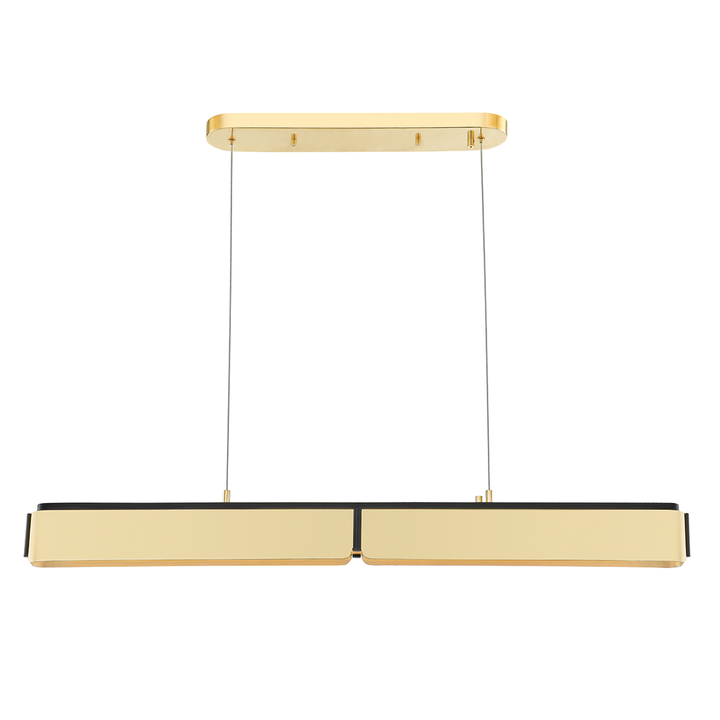 Hudson Valley Lighting Tribeca Linear Chandeliers Hudson Valley Lighting Aged Brass/black  