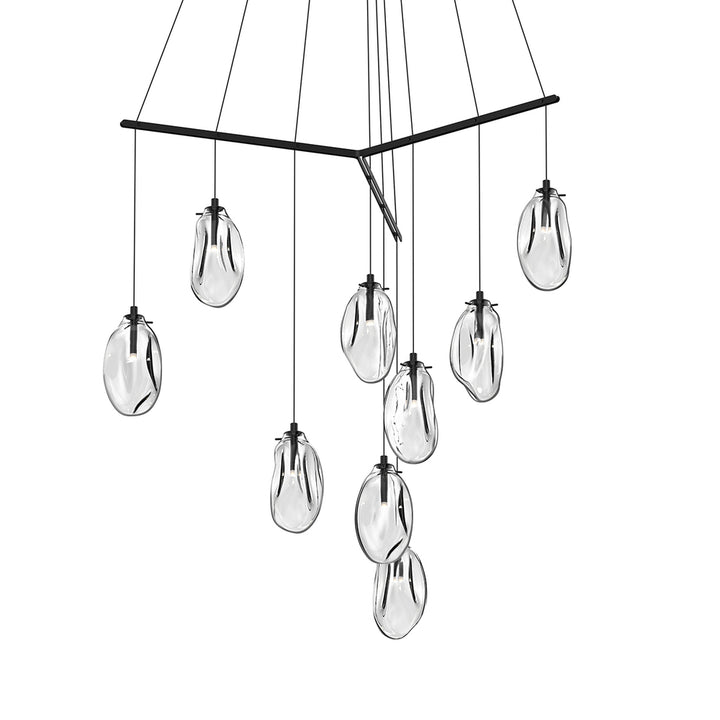 Sonneman Liquid 9-Light Tri-Spreader LED Pendant Pendants Sonneman   