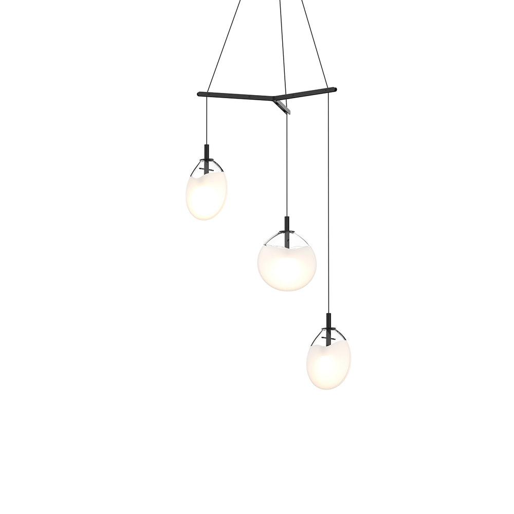 Sonneman Cantina Small 3-Light Tri-Spreader LED Pendant Pendants Sonneman   