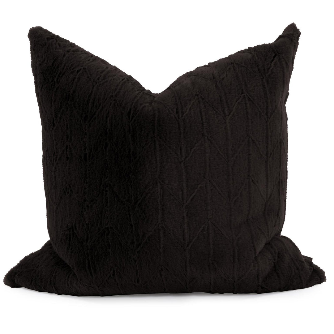 Howard Elliott Collection 24 x 24 Angora Ebony Pillow - Down Insert