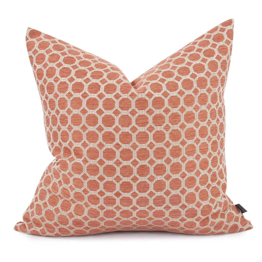 Howard Elliott Collection 24 x 24 Pyth Coral Pillow - Down Insert