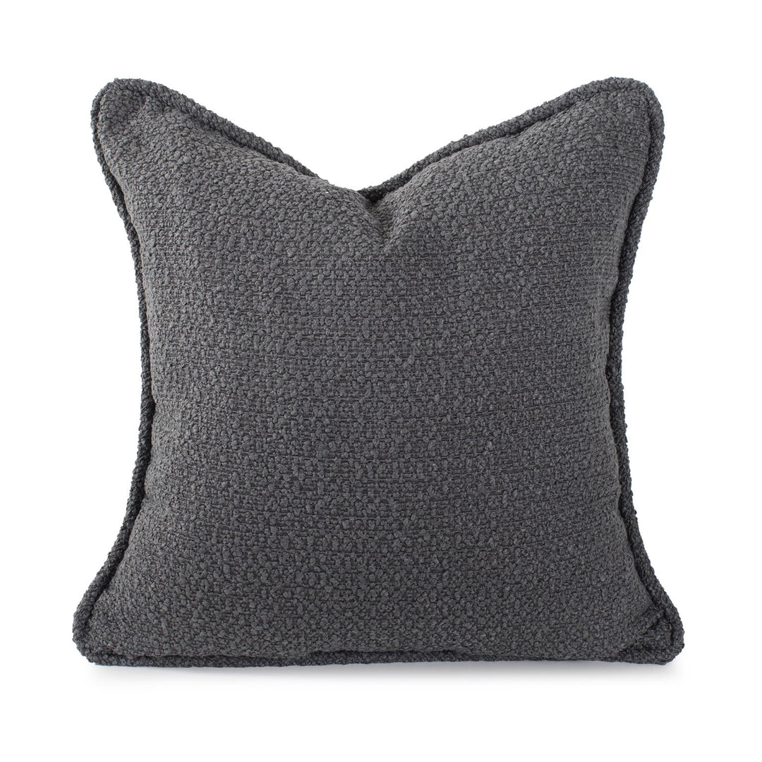 Howard Elliott Collection 24 in. x 24 in. Pillow Barbet Charcoal - Down Insert