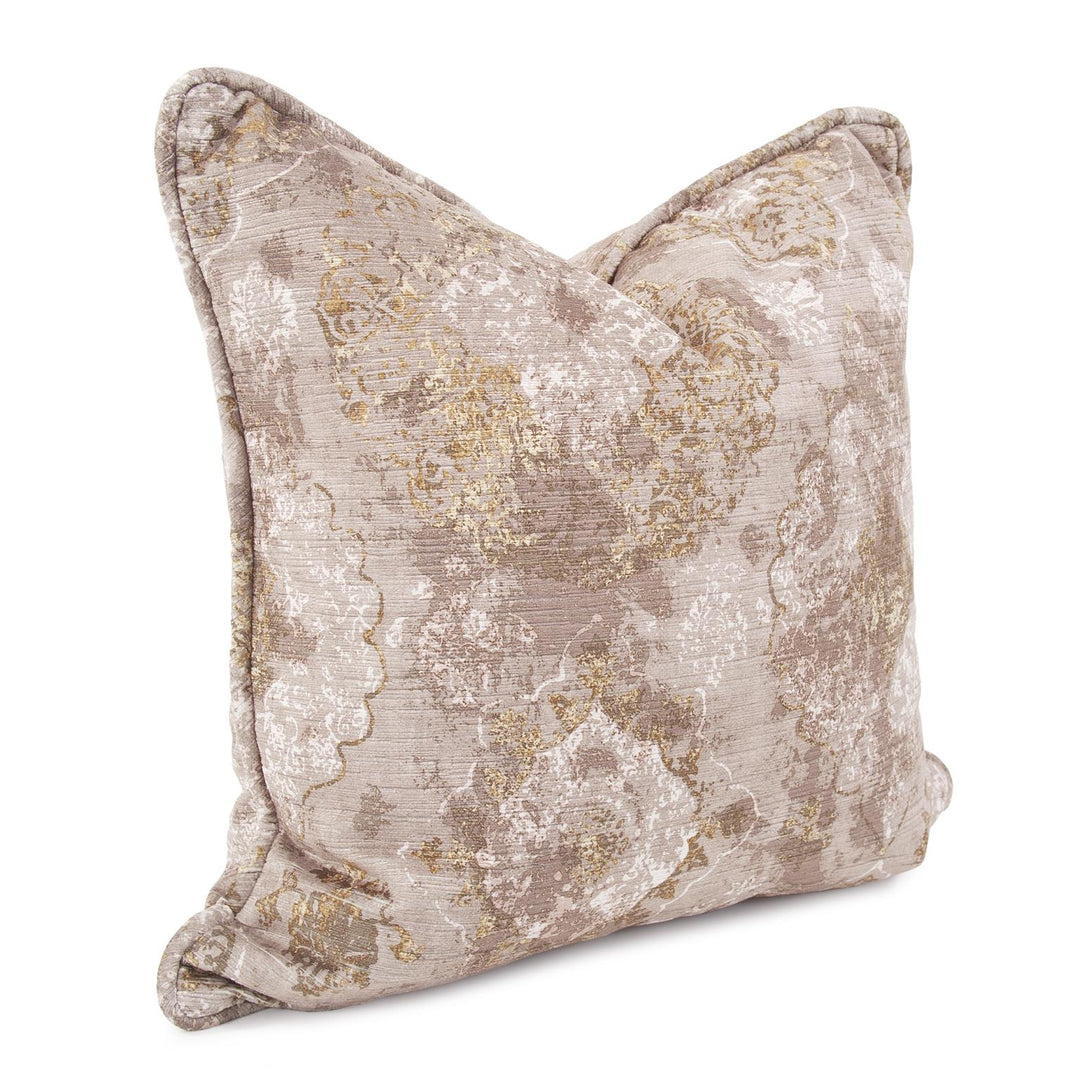 Howard Elliott Collection 24 x 24 Pillow Baroque Taupe - Down Insert