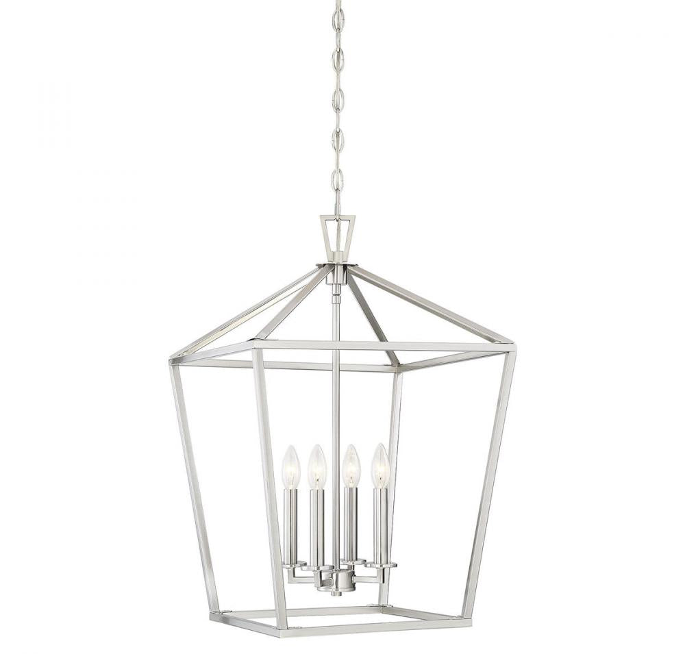 Townsend 4-Light Pendant in Satin Nickel (1MV4Q) by Savoy House Ceiling Lanterns LG Floor Sample Default Title  