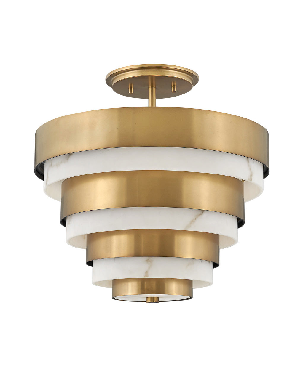 Hinkley Echelon Flush Mount Flush Mount Ceiling Light Hinkley Heritage Brass 15.5x15.5x15.75 