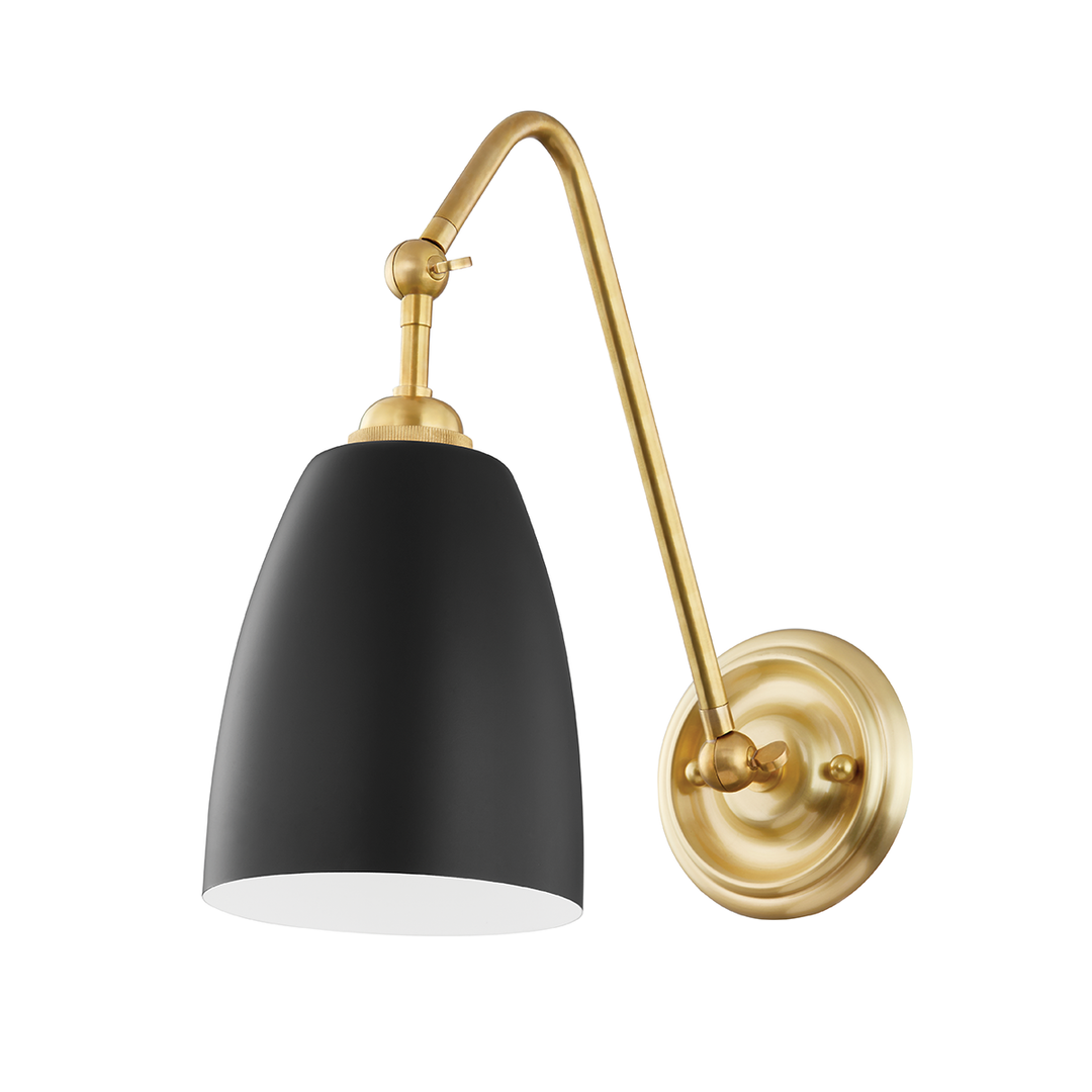 Hudson Valley Lighting Millwood Wall Sconce Wall Sconces Hudson Valley Lighting Aged Brass/black  