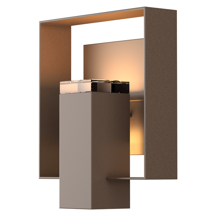 Hubbardton Forge Shadow Box Outdoor Sconce Outdoor Wall Lights Hubbardton Forge Coastal Bronze Clear Glass (ZM) Coastal Dark Smoke