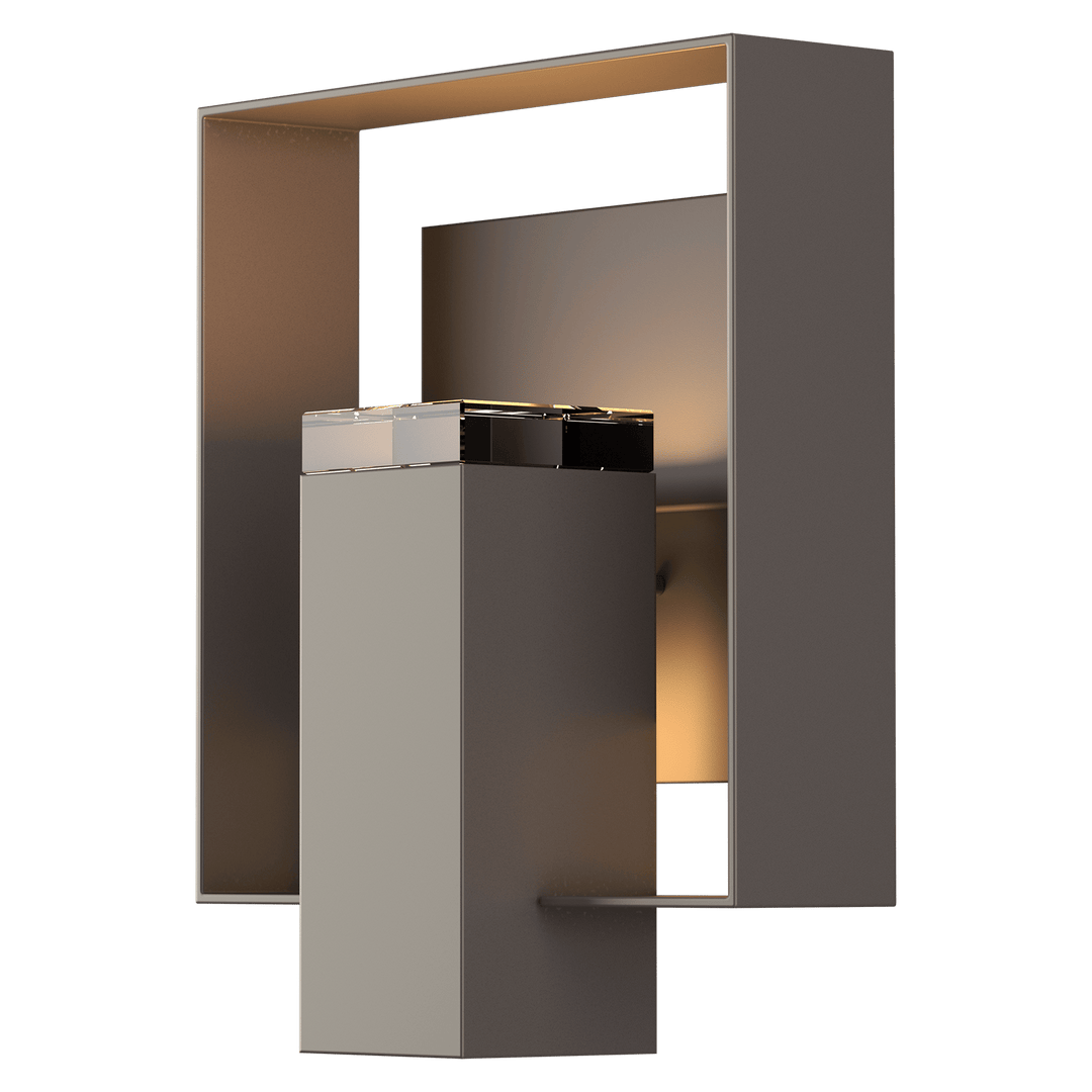 Hubbardton Forge Shadow Box Outdoor Sconce Outdoor Wall Lights Hubbardton Forge Coastal Dark Smoke Clear Glass (ZM) Coastal Oil Rubbed Bronze