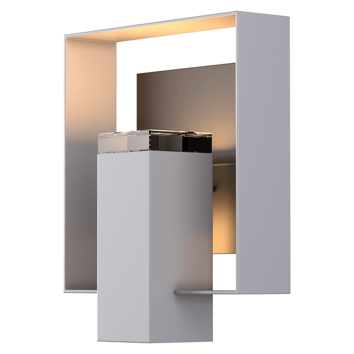 Hubbardton Forge Shadow Box Outdoor Sconce Outdoor Wall Lights Hubbardton Forge Coastal Burnished Steel Clear Glass (ZM) Coastal Oil Rubbed Bronze