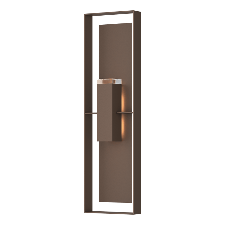 Hubbardton Forge Shadow Box Extra Tall Sconce Outdoor Wall Lights Hubbardton Forge Coastal Bronze Clear Glass (ZM) Coastal Bronze