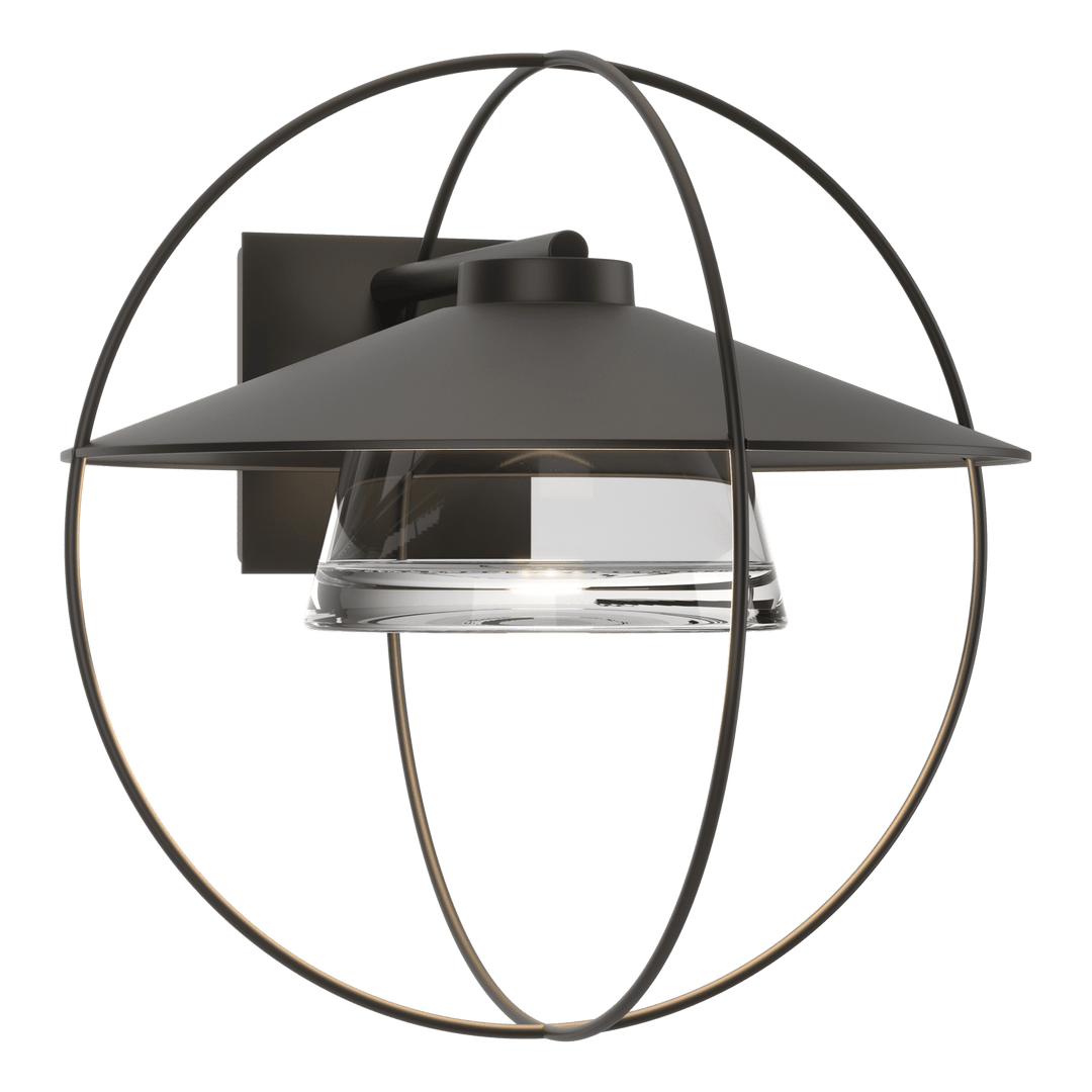 Hubbardton Forge Halo Large Outdoor Sconce Outdoor Wall Lights Hubbardton Forge Coastal Black  