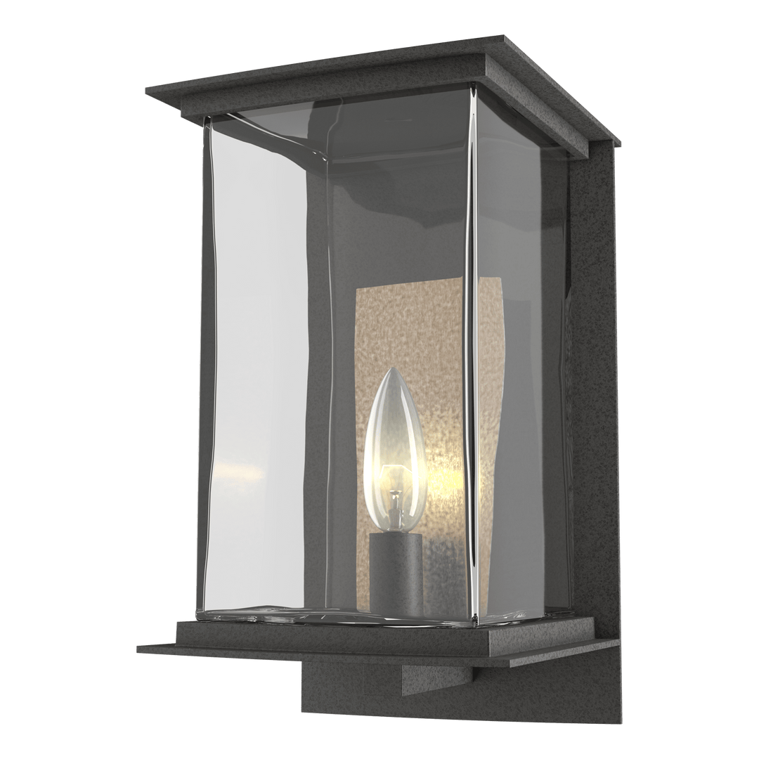 Hubbardton Forge Kingston Outdoor Medium Sconce Outdoor Wall Lights Hubbardton Forge Coastal Natural Iron Clear Glass (ZM) Translucent Soft Gold