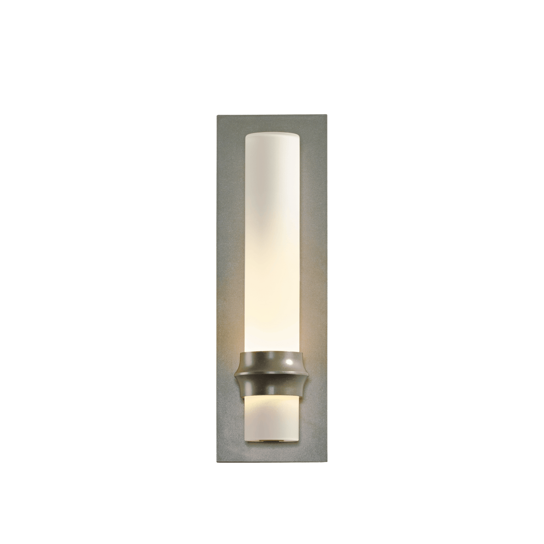 Hubbardton Forge Rook Small Outdoor Sconce Outdoor Wall Lights Hubbardton Forge Coastal Burnished Steel  